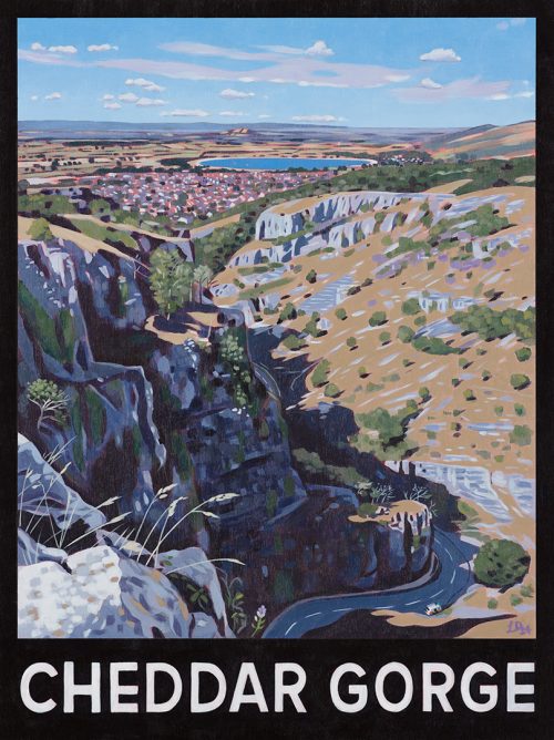 Painting of Cheddar Gorge by Lucy Dunnett