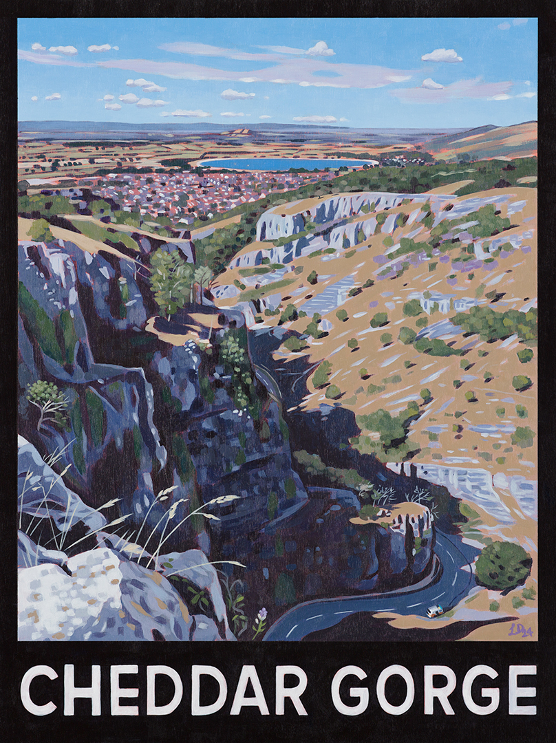 Painting of Cheddar Gorge by Lucy Dunnett
